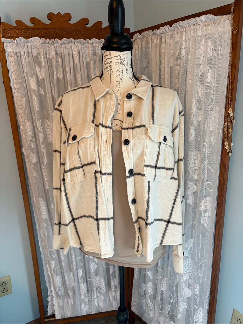 Maurices Cream Shacket
